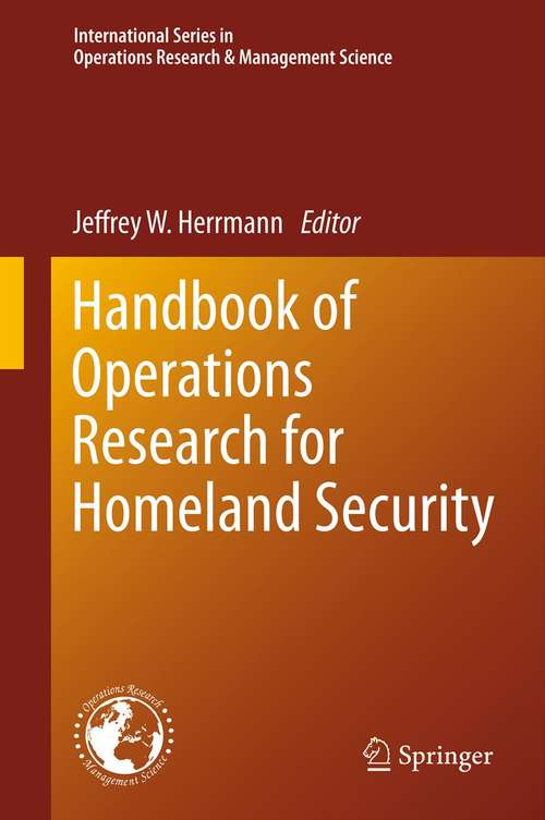 Book cover of Handbook of Operations Research for Homeland Security