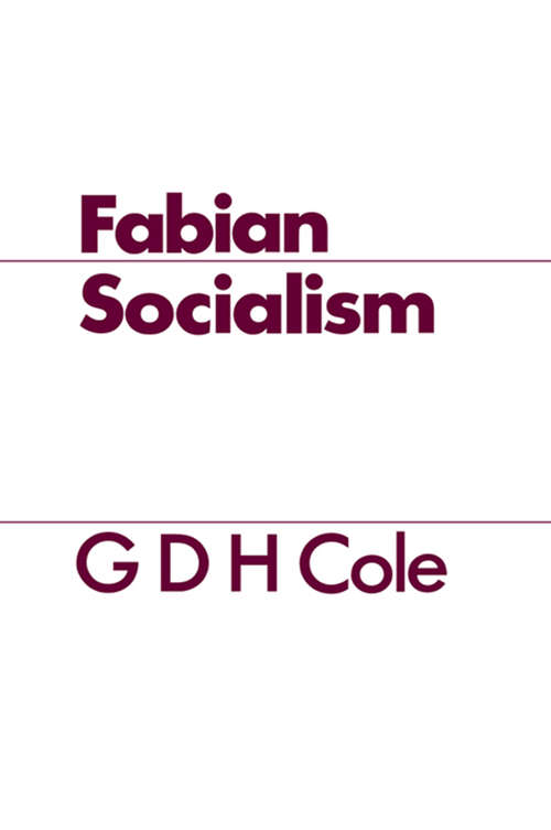 Book cover of Fabian Socialism