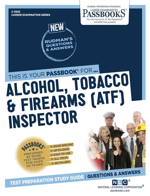 Book cover of Alcohol, Tobacco & Firearms: Passbooks Study Guide (Career Examination Series: C-39)