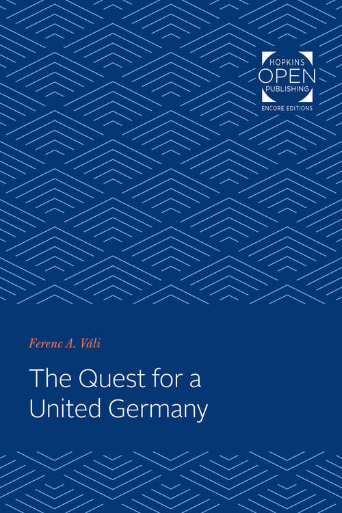 Book cover of The Quest for a United Germany