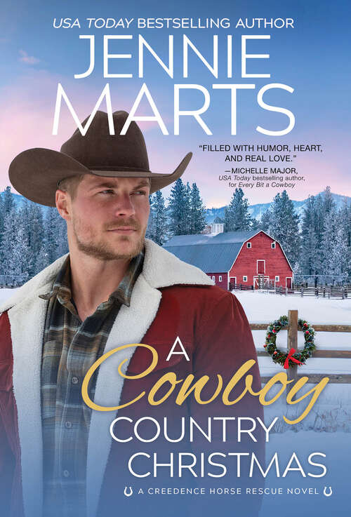 Book cover of A Cowboy Country Christmas (Creedence Horse Rescue #6)