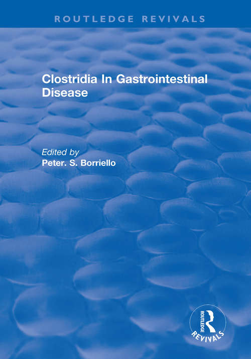 Book cover of Clostridia In Gastrointestinal Disease