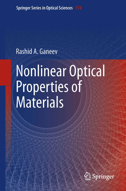 Book cover of Nonlinear Optical Properties of Materials