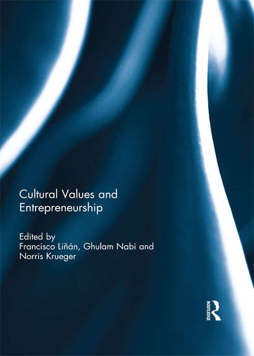 Book cover of Cultural Values and Entrepreneurship
