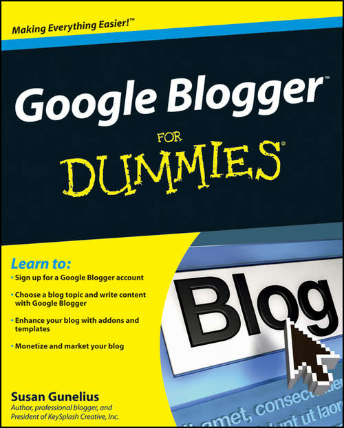 Book cover of Google Blogger For Dummies