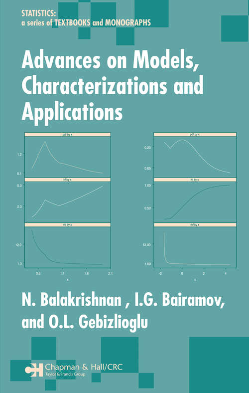 Book cover of Advances on Models, Characterizations and Applications (1)