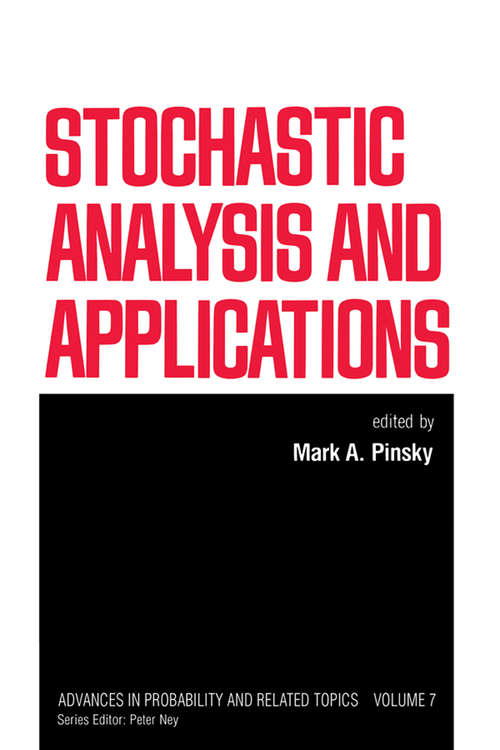 Book cover of Stochastic Analysis and Applications