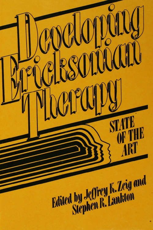 Book cover of Developing Ericksonian Therapy: A State Of The Art