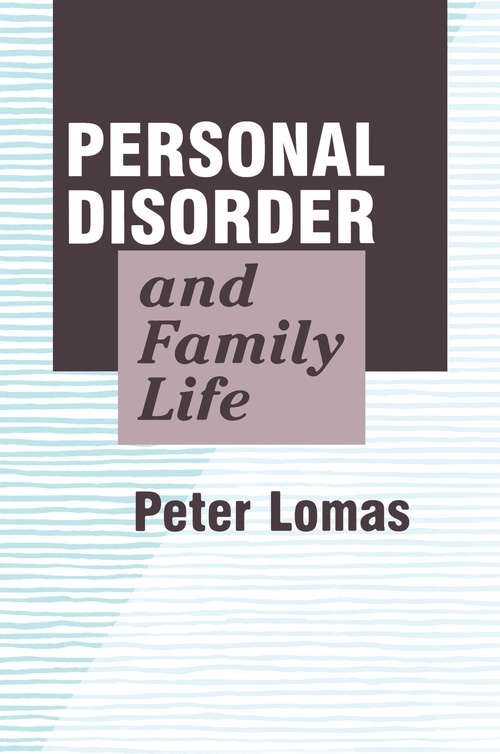 Book cover of Personal Disorder and Family Life