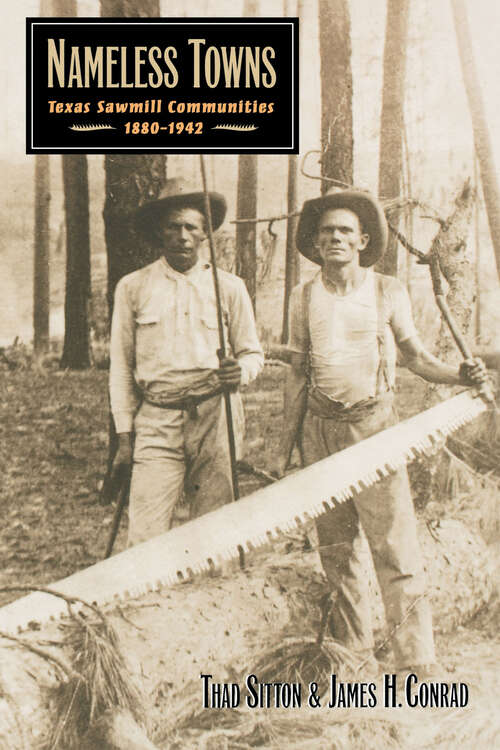 Book cover of Nameless Towns: Texas Sawmill Communities, 1880–1942