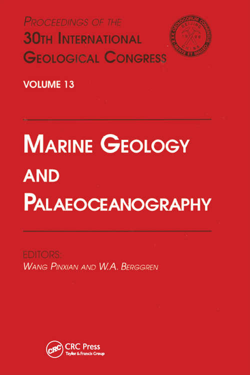 Book cover of Marine Geology and Palaeoceanography: Proceedings of the 30th International Geological Congress, Volume 13
