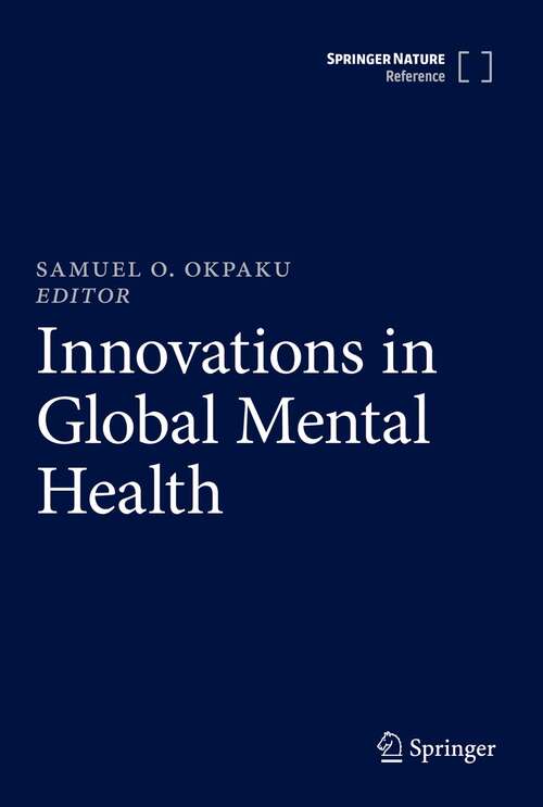 Book cover of Innovations in Global Mental Health (1st ed. 2021)