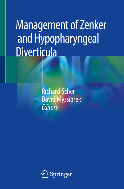 Book cover of Management of Zenker and Hypopharyngeal Diverticula