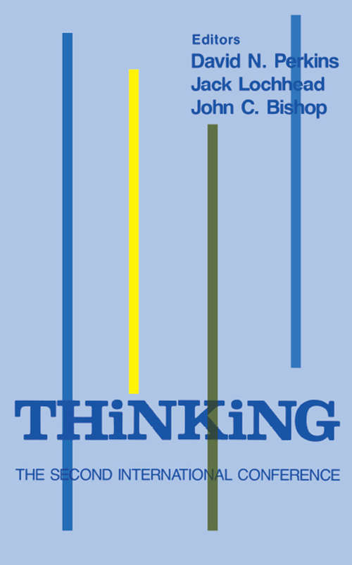 Book cover of Thinking: The Second International Conference (Psychology Library Editions: Cognitive Science Ser.)