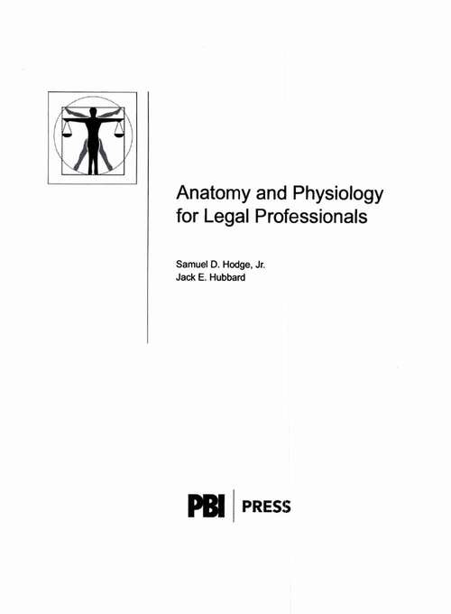 Book cover of Anatomy And Physiology For Legal Professionals