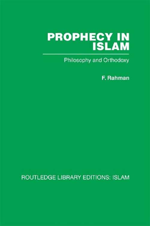 Book cover of Prophecy in Islam