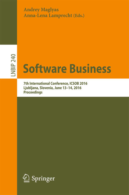 Book cover of Software Business