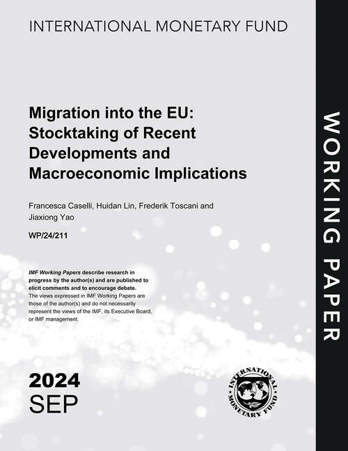 Book cover of Migration into the EU: Stocktaking of Recent Developments and Macroeconomic Implications