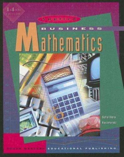 Book cover of Applied Business Mathematics (14th Edition)