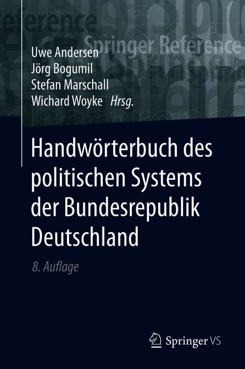 Book cover of Handwörterbuch des politischen Systems der Bundesrepublik Deutschland (8. Aufl. 2021)