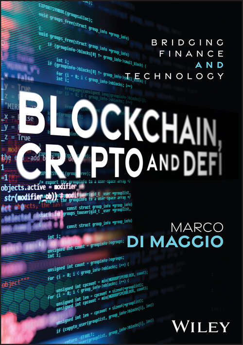 Book cover of Blockchain, Crypto and DeFi: Bridging Finance and Technology