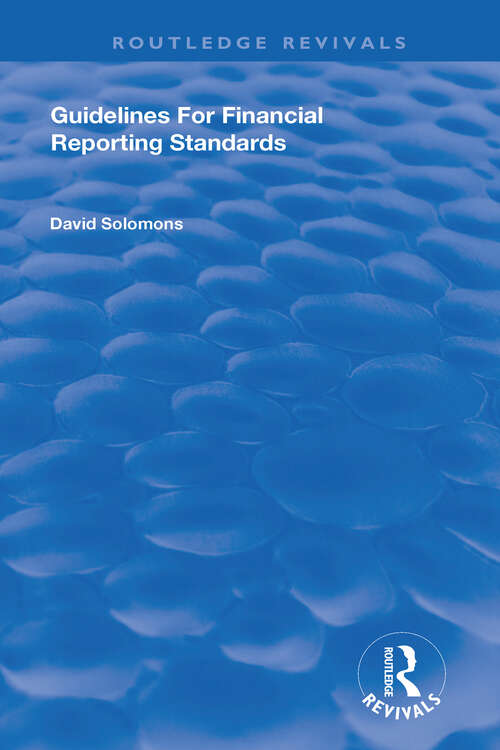 Book cover of Guidelines for Financial Reporting Standards