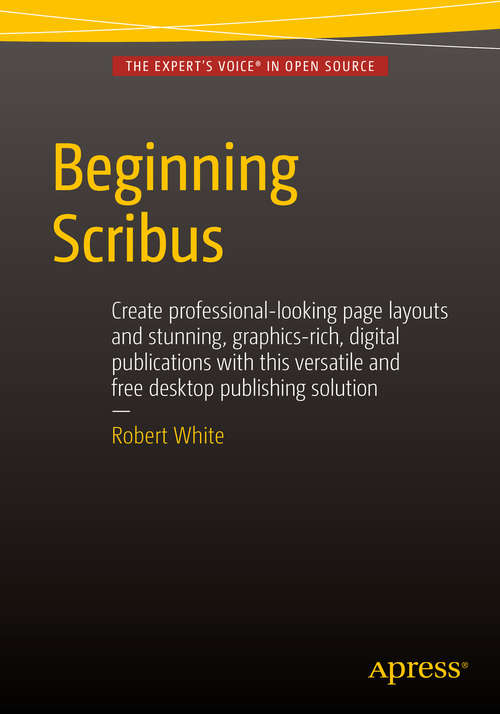 Book cover of Beginning Scribus