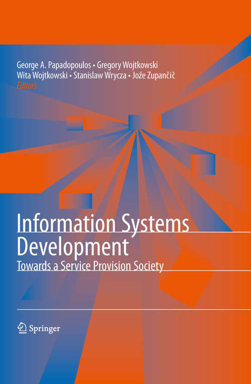 Book cover of Information Systems Development: Towards a Service Provision Society