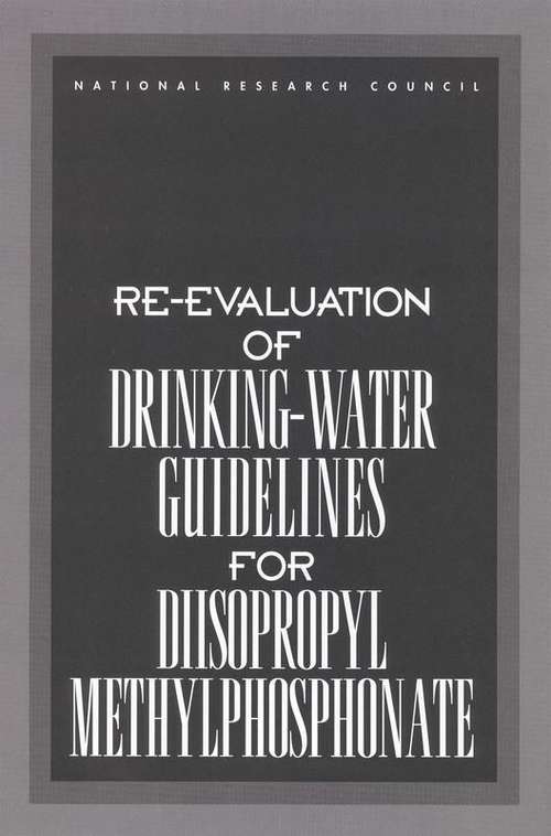 Book cover of Re-evaluation Of Drinking-water Guidelines For Diisopropyl Methylphosphonate