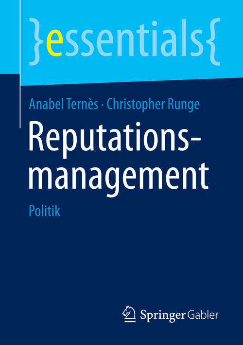 Book cover of Reputationsmanagement: Politik (essentials)