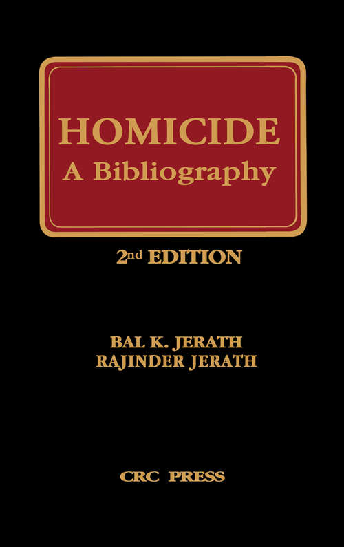 Book cover of Homicide: A Bibliography, Second Edition (2)