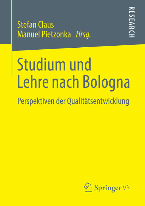 Book cover of Studium und Lehre nach Bologna