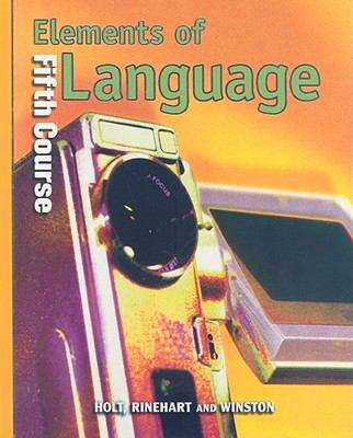 Book cover of Elements of Language: Fifth Course