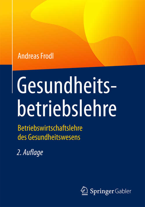 Book cover of Gesundheitsbetriebslehre