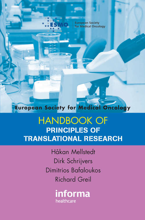 Book cover of ESMO Handbook on Principles of Translational Research (European Society for Medical Oncology Handbooks)