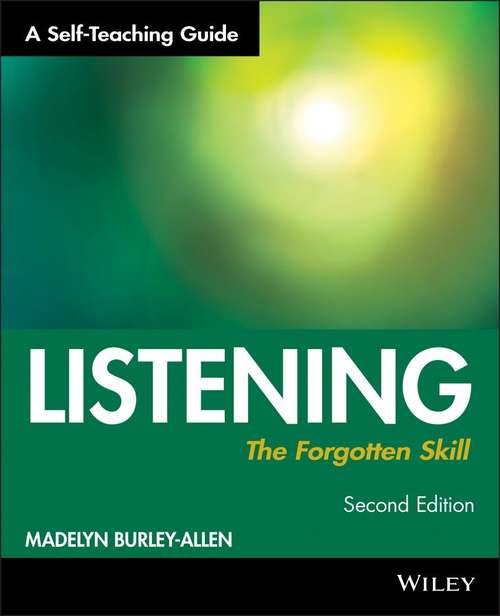 Book cover of Listening: The Forgotten Skill (A Self-Teaching Guide), Second Edition