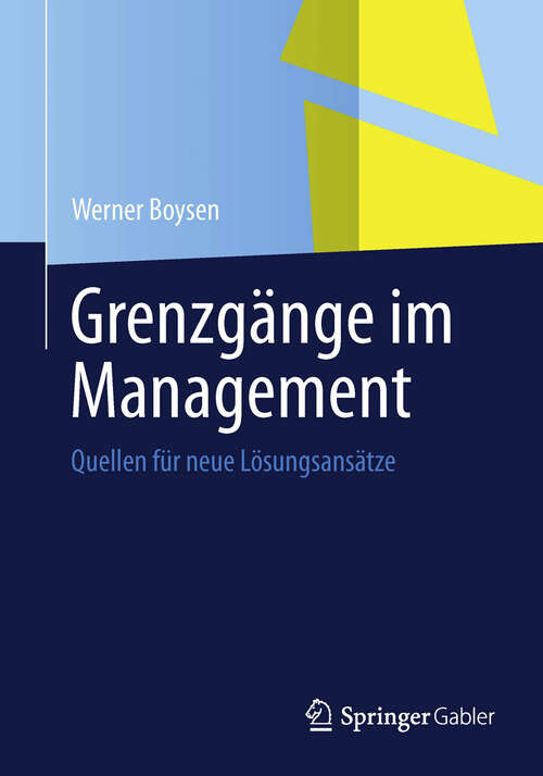 Book cover of Grenzgänge im Management