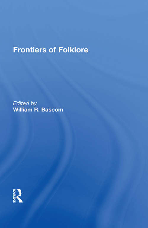 Book cover of Frontiers Of Folklore/h