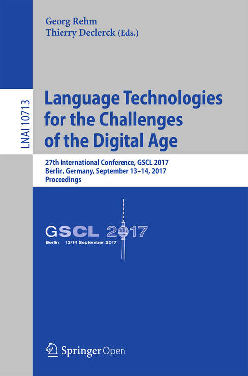 Book cover of Language Technologies for the Challenges of the Digital Age