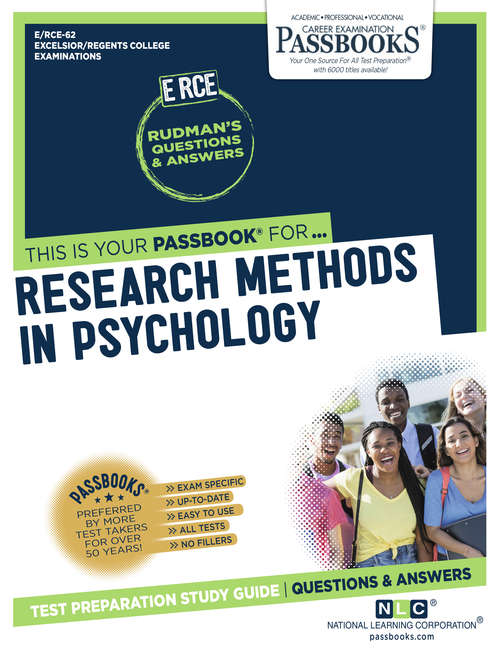 Book cover of RESEARCH METHODS IN PSYCHOLOGY: Passbooks Study Guide (Excelsior/Regents College Examination Series)