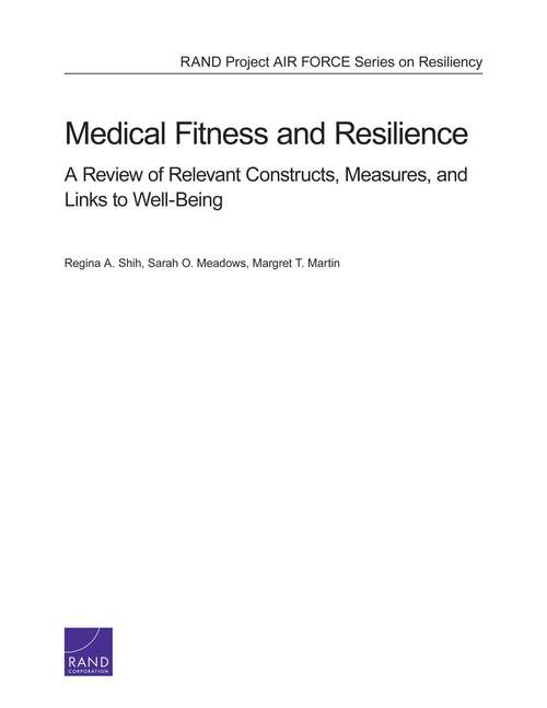 Book cover of Medical Fitness and Resilience: A Review of Relevant Constructs, Measures, and Links to Well-Being