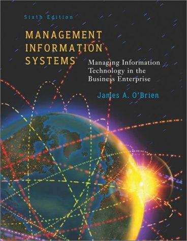 Book cover of Management Information Systems: Managing Information Technology in the Business Enterprise (6th edition)