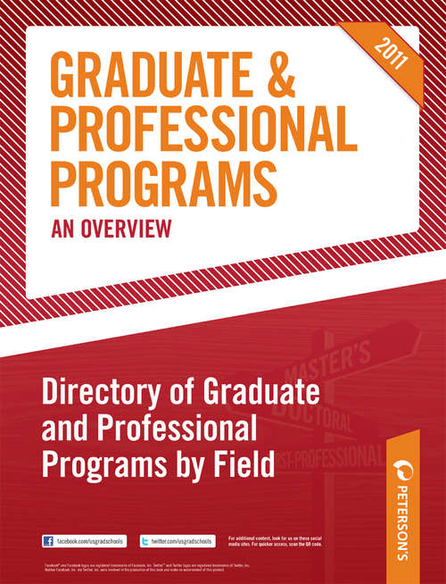 Book cover of Peterson's Graduate & Professional Programs: An Overview--Directory of Graduate and Professional Programs by Field