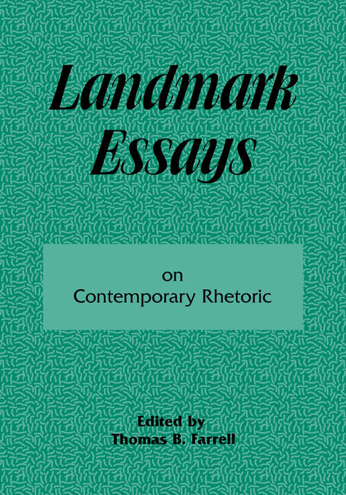 Book cover of Landmark Essays on Contemporary Rhetoric: Volume 15 (Landmark Essays Ser.: Vol. 15)