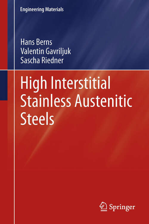 Book cover of High Interstitial Stainless Austenitic Steels