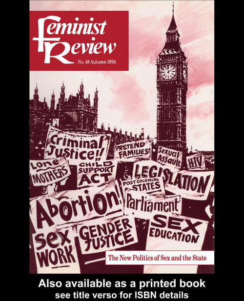 Book cover of Feminist Review: Issue 48: The New Politics of Sex and the State