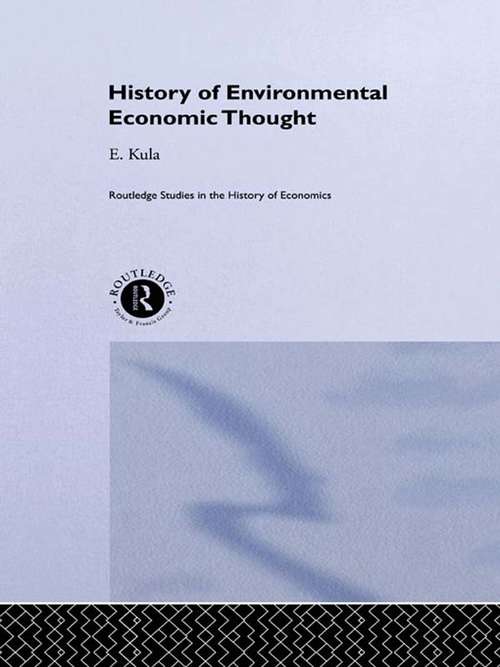 Book cover of History of Environmental Economic Thought