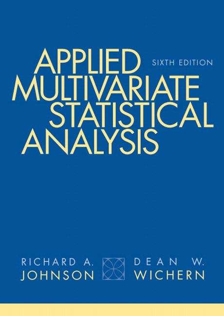 Book cover of Applied Multivariate Statistical Analysis (6th Edition)
