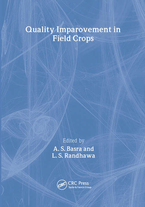 Book cover of Quality Improvement in Field Crops