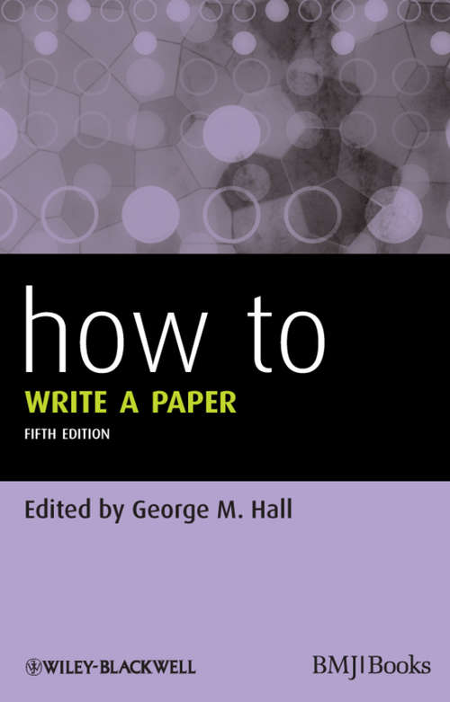 Book cover of How To Write a Paper (5) (How To #30)